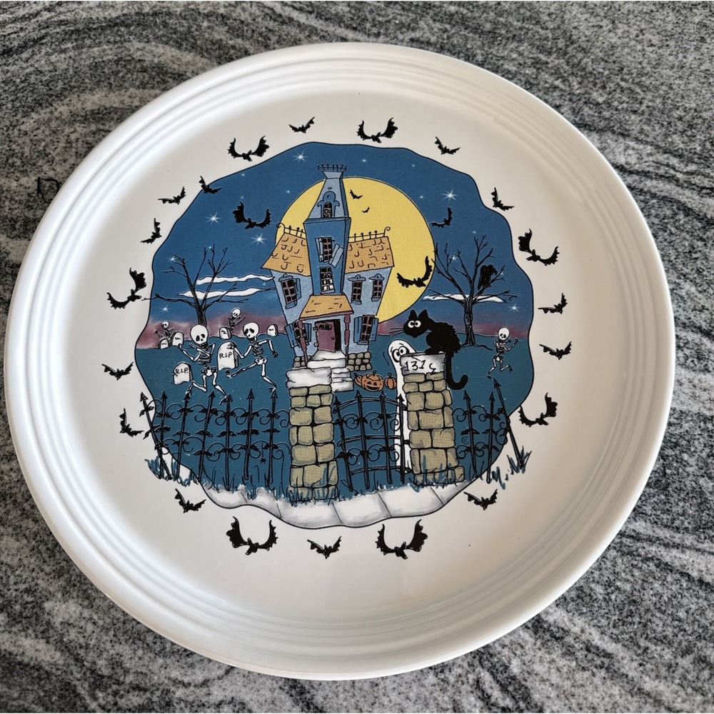 Homer Laughlin  Fiesta Halloween Night 15" Serving Platter Tray Lead Free